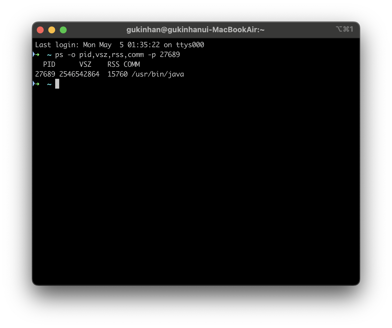 가상 메모리 vs 실제 메모리 비교